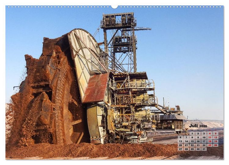 Produktbild: Giganten im Tagebau Garzweiler II (Wandkalender 2026 DIN A2 quer), CALVENDO Monatskalender