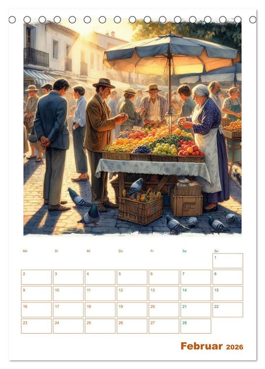 Produktbild: Andalusische Augenblicke (Tischkalender 2026 DIN A5 hoch), CALVENDO Monatskalender