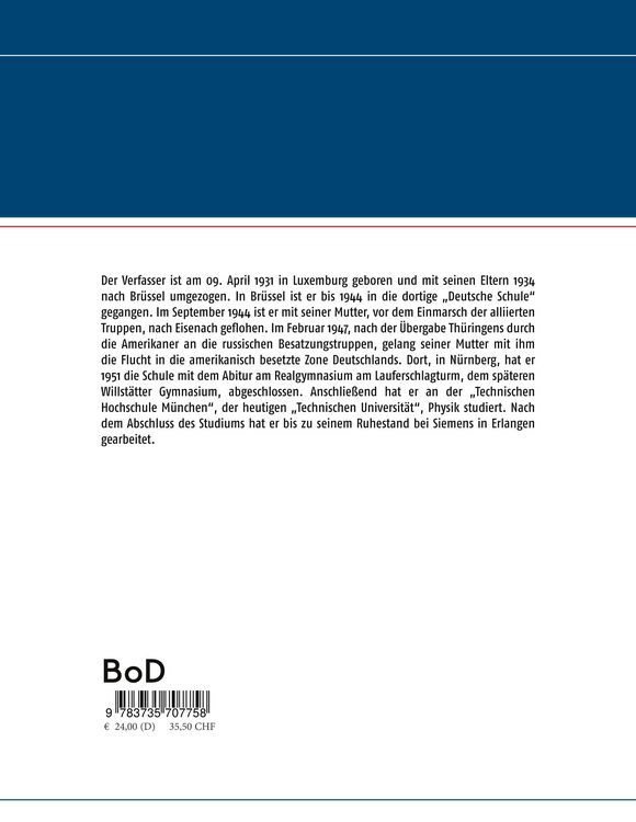 Produktbild: Erinnerungen eines deutschen Europ&auml;ers. Erlebnisse, Erfahrungen und Ansichten