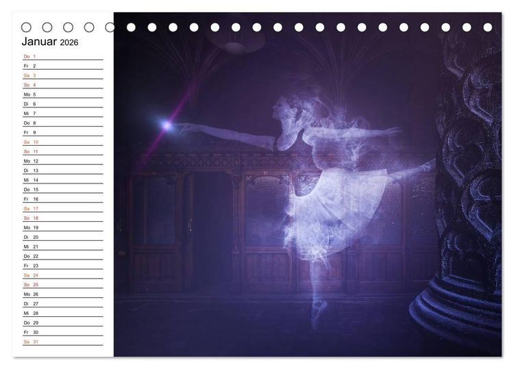 Produktbild: Geheimnisvolle Ballettwelt (Tischkalender 2026 DIN A5 quer), CALVENDO Monatskalender