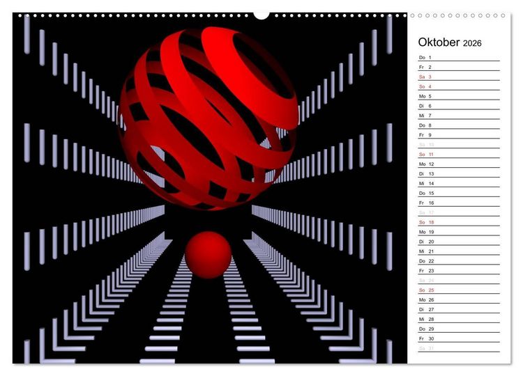 Produktbild: Mit Geometrie durch das Jahr (hochwertiger Premium Wandkalender 2026 DIN A2 quer), Kunstdruck in Hochglanz
