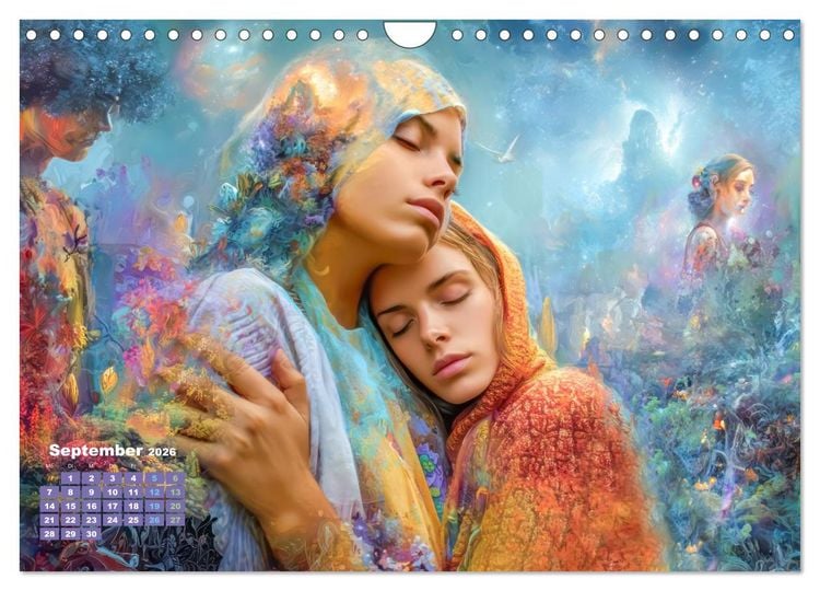 Produktbild: Zeichen der Liebe &ndash; Malerische Fantasiewerke (Wandkalender 2026 DIN A4 quer), CALVENDO Monatskalender