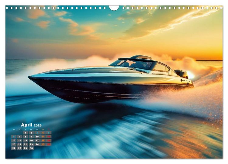 Produktbild: Speedboote (Wandkalender 2026 DIN A3 quer), CALVENDO Monatskalender