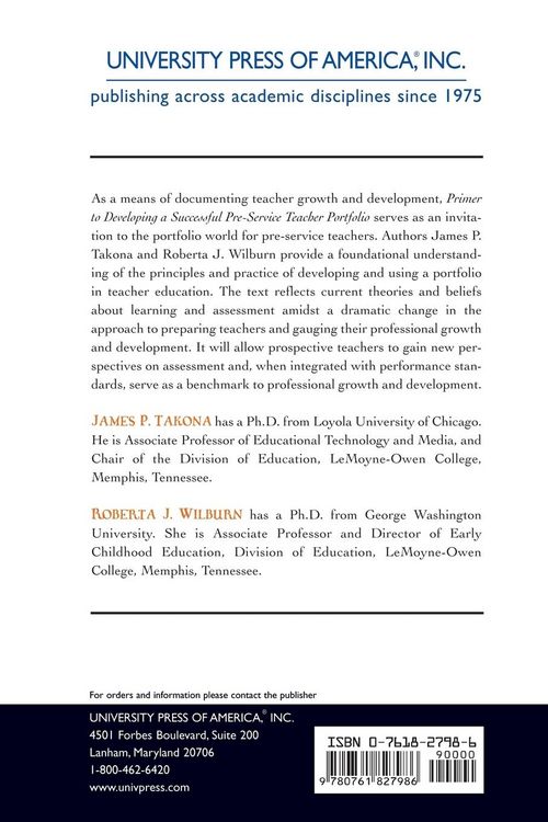 Produktbild: Primer to Developing a Successful Pre-Service Teacher Portfolio