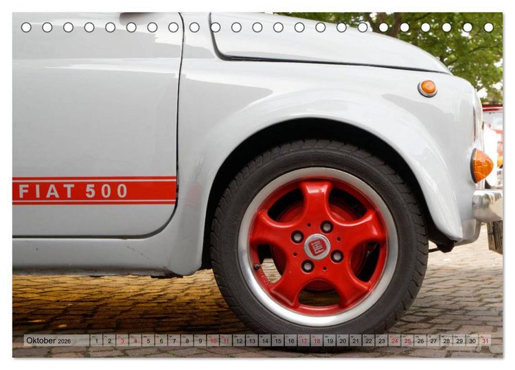 Produktbild: Cinquecento Der kleine Italiener - 60 Jahre zeitloses Kultobjekt (Tischkalender 2026 DIN A5 quer), CALVENDO Monatskalender