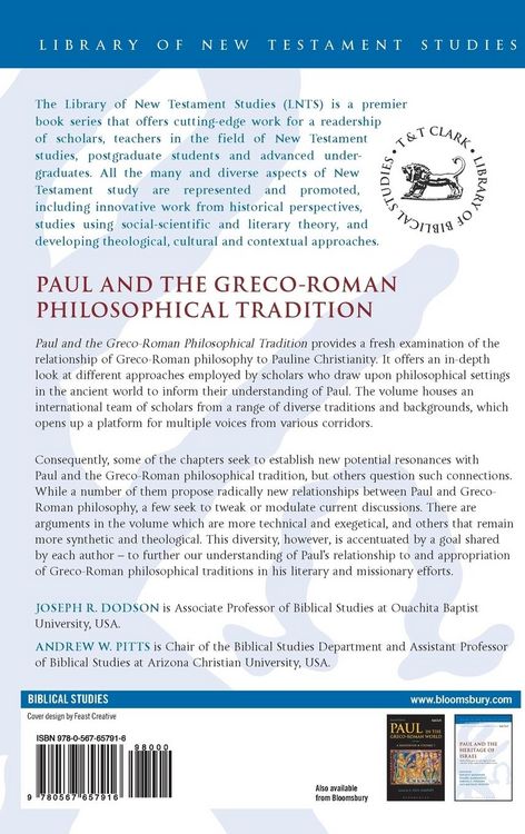 Produktbild: Paul and the Greco-Roman Philosophical Tradition