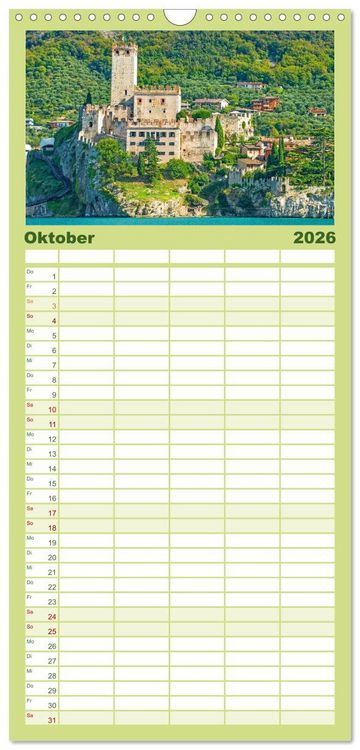Produktbild: Familienplaner 2026 - Malcesine am Gardasee mit 5 Spalten (Wandkalender, 21 x 45 cm) CALVENDO