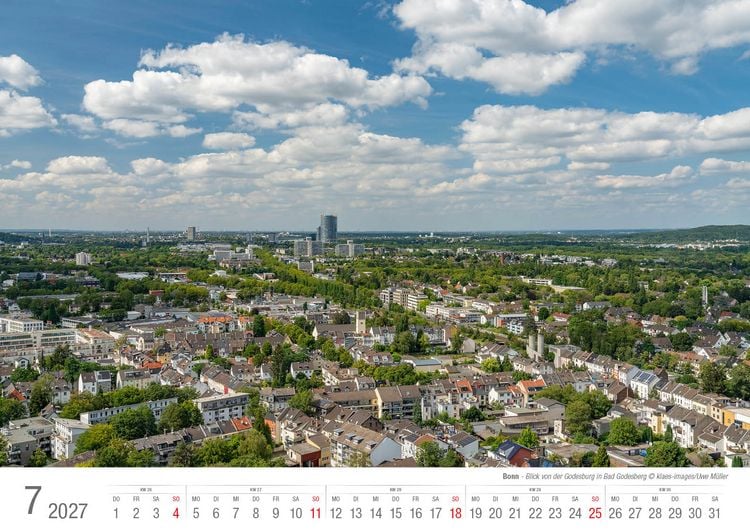 Produktbild: Bonn 2027 Bildkalender A3 quer, spiralgebunden