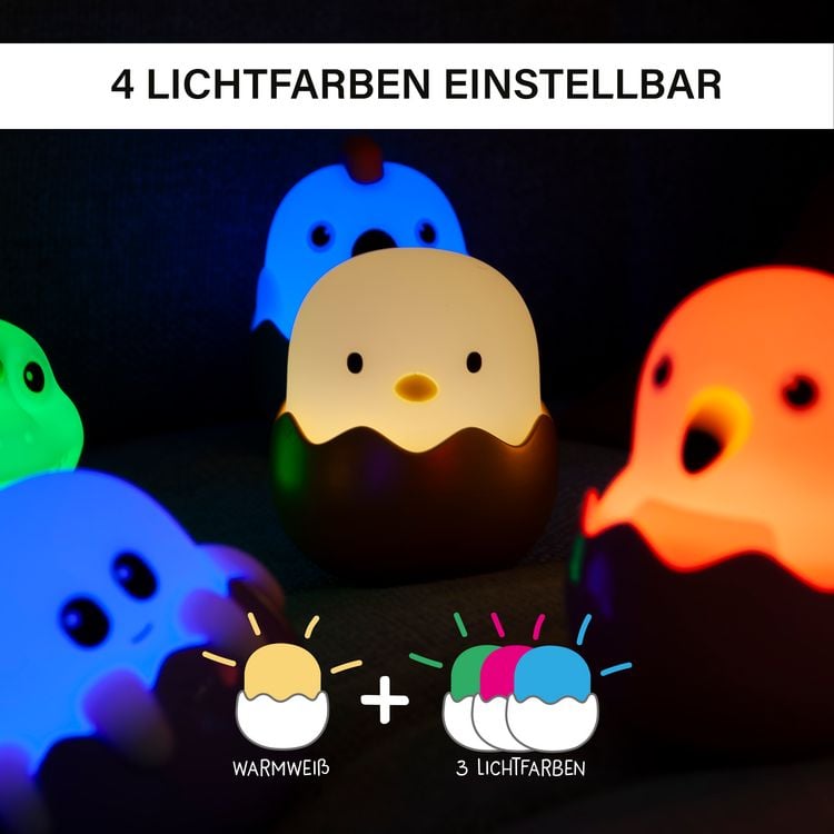 Produktbild: Eggys Mystery Lights Akku Nachtlicht Sammelbox mit praktischem Anh&auml;nger