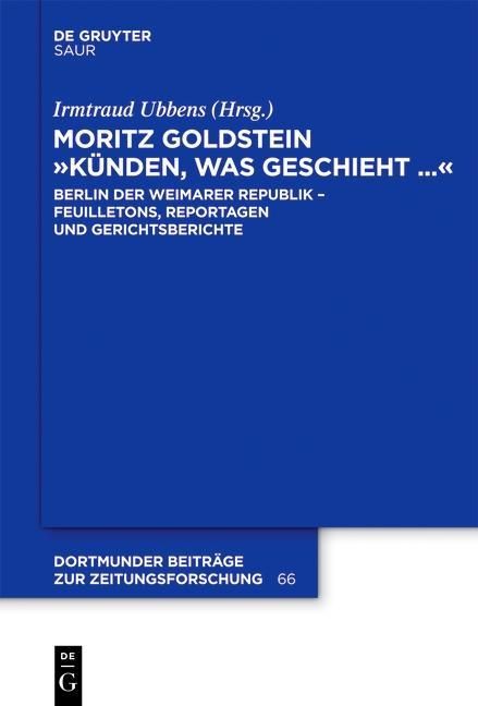 Produktbild: Moritz Goldstein "K&uuml;nden, was geschieht..."