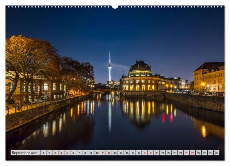 Produktbild: Berlin - Faszination bei Tag und Nacht (hochwertiger Premium Wandkalender 2027 DIN A2 quer), Kunstdruck in Hochglanz