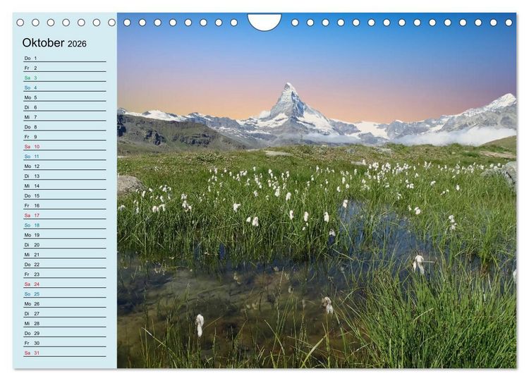 Produktbild: Faszination Horu Fotoimpressionen vom Matterhorn (Wandkalender 2026 DIN A4 quer), CALVENDO Monatskalender