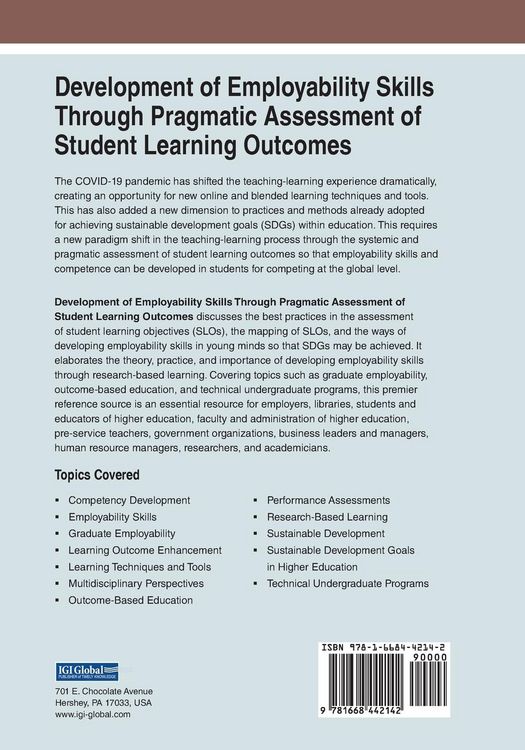 Produktbild: Development of Employability Skills Through Pragmatic Assessment of Student Learning Outcomes