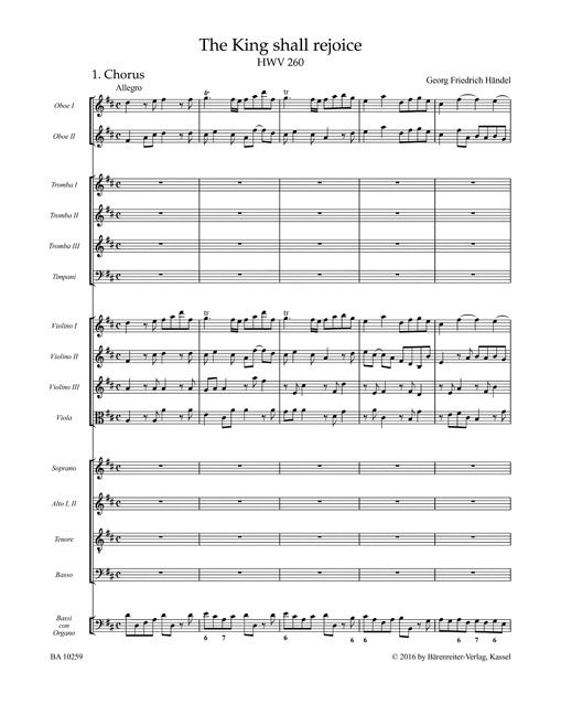 Produktbild: The King shall rejoice, Partitur