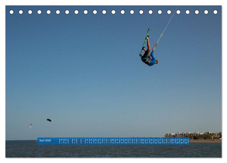 Produktbild: Kite Boarding El Gouna (Tischkalender 2026 DIN A5 quer), CALVENDO Monatskalender