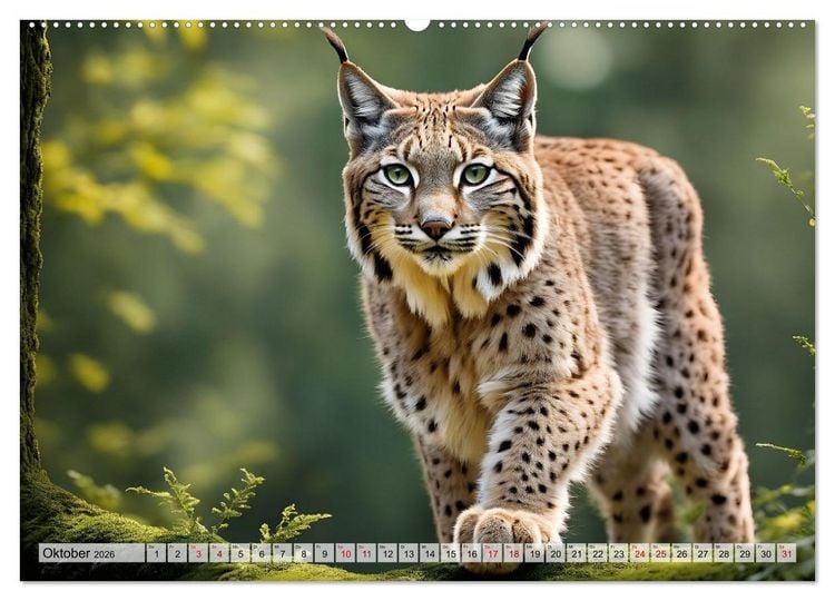 Produktbild: Auf den Spuren der Luchse (hochwertiger Premium Wandkalender 2026 DIN A2 quer), Kunstdruck in Hochglanz