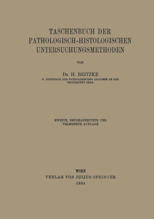 Produktbild: Taschenbuch der Pathologisch-Histologischen Untersuchungsmethoden