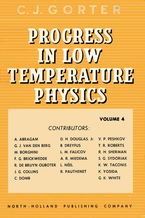 Produktbild: Progress in Low Temperature Physics