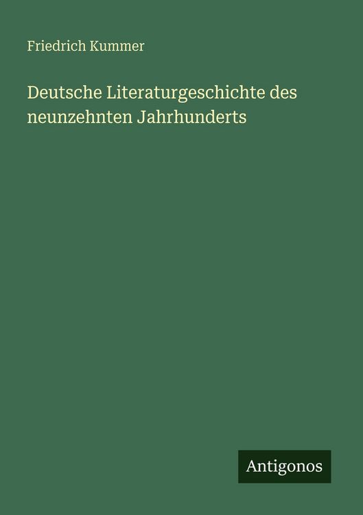 Produktbild: Deutsche Literaturgeschichte des neunzehnten Jahrhunderts