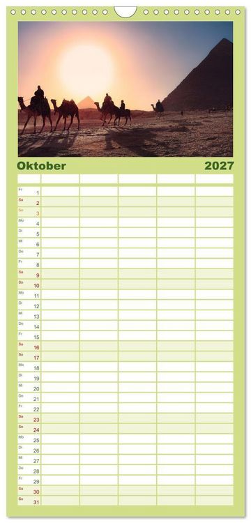 Produktbild: Familienplaner 2027 - &Auml;gypten - Im Land der Pyramiden mit 5 Spalten (Wandkalender, 21 x 45 cm) CALVENDO