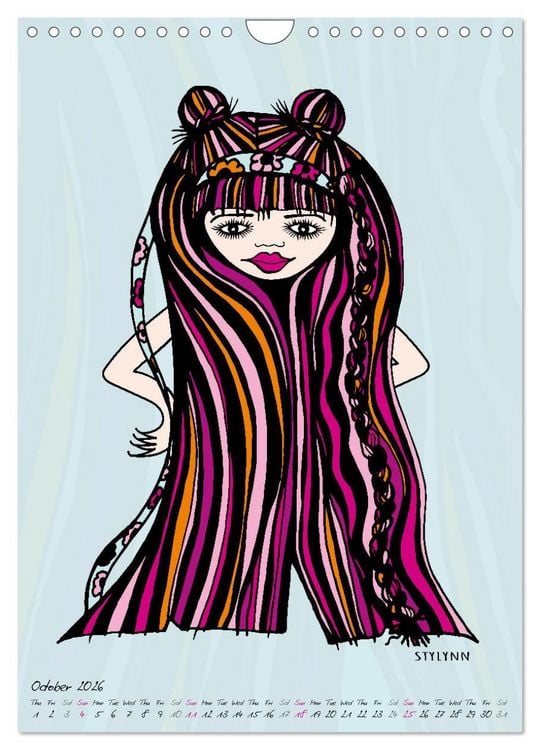 Produktbild: The HAIRSTYLAS Fashion (Wall Calendar 2026 DIN A4 portrait), CALVENDO 12 Month Wall Calendar