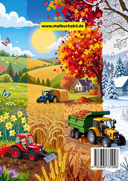 Produktbild: Saisonale Traktoren Malbuch f&uuml;r Kinder