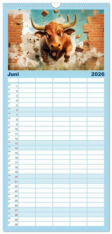 Produktbild: Familienplaner 2026 - Witzige Weisheiten f&uuml;r Kinder mit 5 Spalten (Wandkalender, 21 x 45 cm) CALVENDO