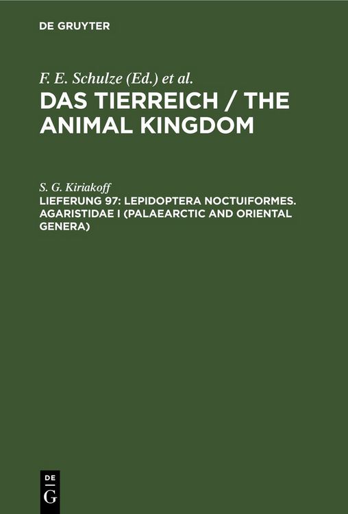 Produktbild: Lepidoptera Noctuiformes. Agaristidae I (Palaearctic and Oriental Genera)