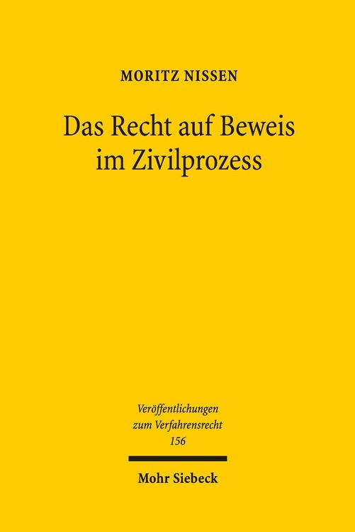 Produktbild: Das Recht auf Beweis im Zivilprozess