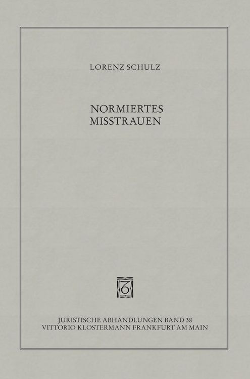 Produktbild: Normiertes Misstrauen