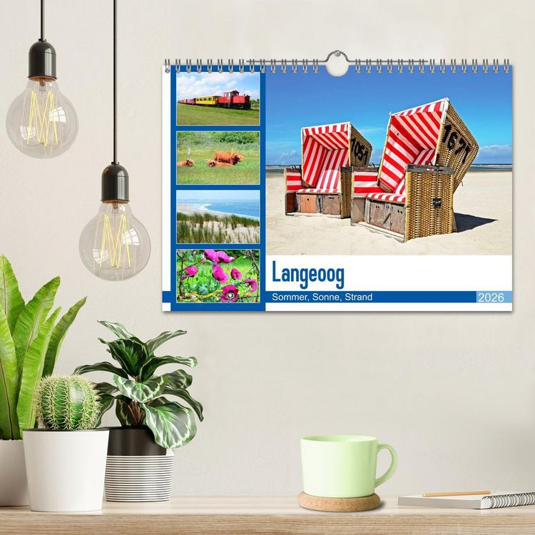 Produktbild: Langeoog - Sommer, Sonne, Strand (Wandkalender 2026 DIN A4 quer), CALVENDO Monatskalender
