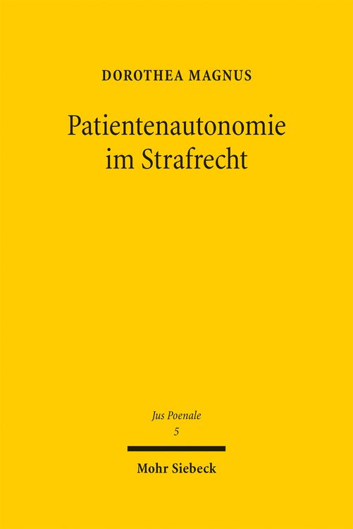 Produktbild: Patientenautonomie im Strafrecht
