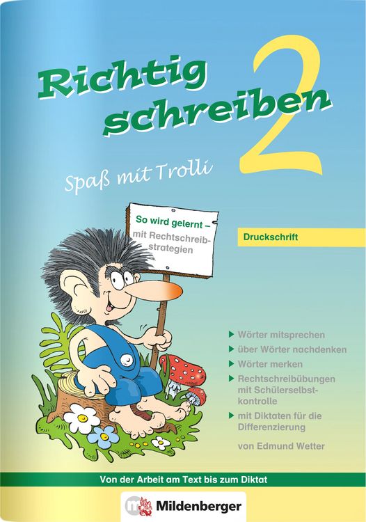Produktbild: Richtig schreiben &ndash; Spa&szlig; mit Trolli, 2. Schuljahr, Druckschrift