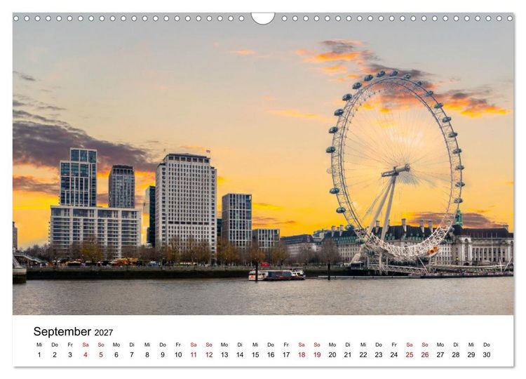 Produktbild: London, bunt und sch&ouml;n! (Wandkalender 2027 DIN A3 quer), CALVENDO Monatskalender