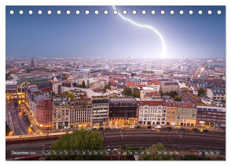 Produktbild: Berlin von oben (Tischkalender 2026 DIN A5 quer), CALVENDO Monatskalender