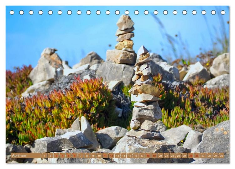 Produktbild: Balance des Steins (Tischkalender 2026 DIN A5 quer), CALVENDO Monatskalender