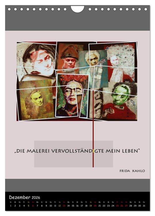 Produktbild: Frida Kahlo - Zitate im Dialog (Wandkalender 2026 DIN A4 hoch), CALVENDO Monatskalender