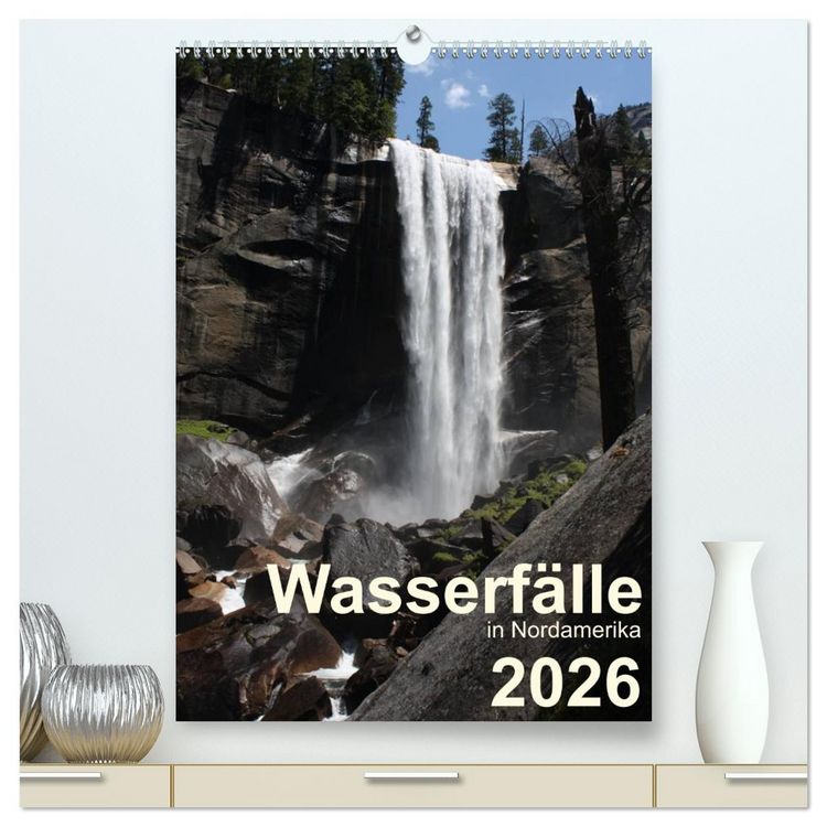 Produktbild: Wasserf&auml;lle in Nordamerika 2026 (hochwertiger Premium Wandkalender 2026 DIN A2 hoch), Kunstdruck in Hochglanz