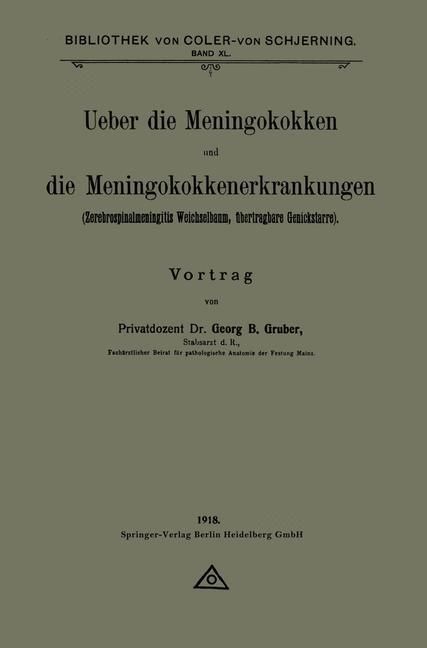 Produktbild: Ueber die Meningokokken und die Meningokokkenerkrankungen