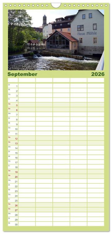 Produktbild: Familienplaner 2026 - Willkommen in ERFURT mit 5 Spalten (Wandkalender, 21 x 45 cm) CALVENDO