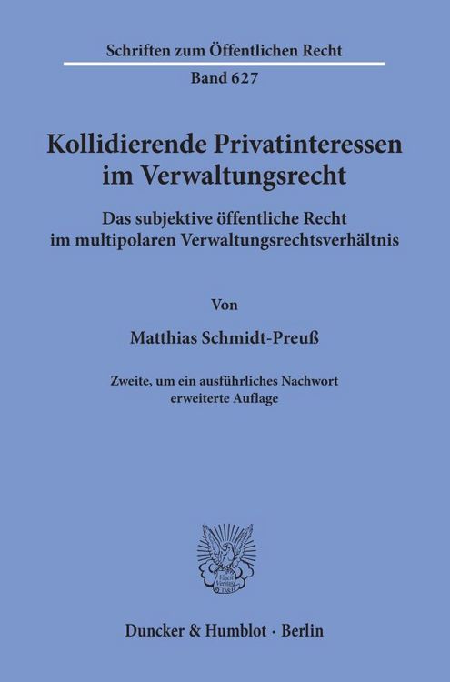 Produktbild: Kollidierende Privatinteressen im Verwaltungsrecht.