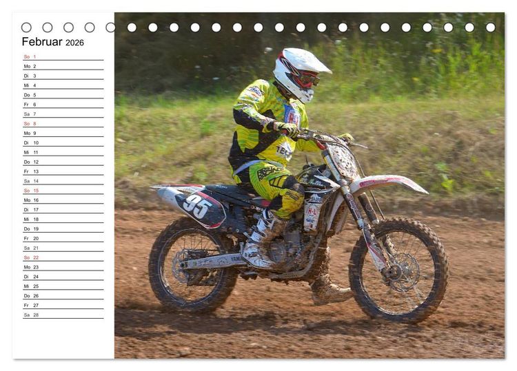 Produktbild: Motocross - Terminplaner (Tischkalender 2026 DIN A5 quer), CALVENDO Monatskalender