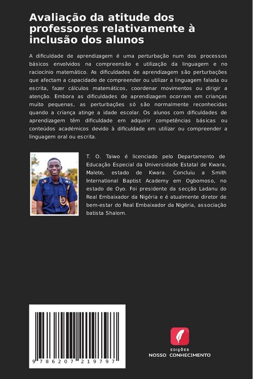 Produktbild: Avalia&ccedil;&atilde;o da atitude dos professores relativamente &agrave; inclus&atilde;o dos alunos