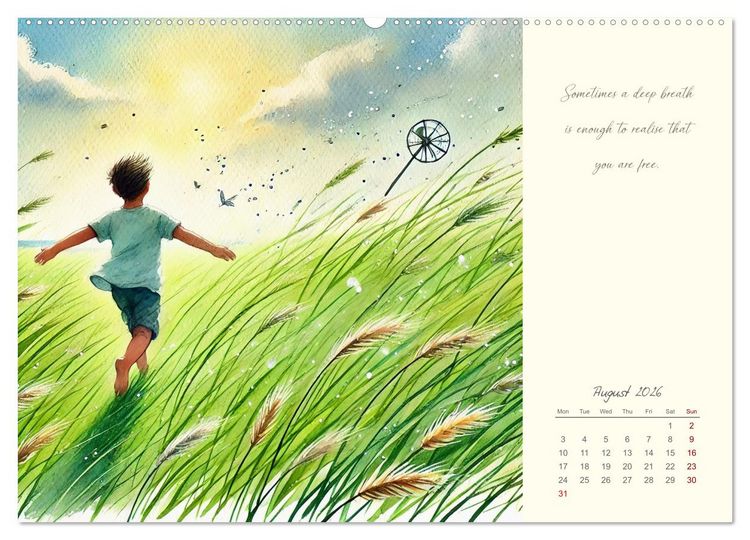 Produktbild: Magic with your inner child - 12 months full of wonder and joy (High Quality Premium Wall Calendar 2026 DIN A2 landscape),CALVENDO 12 Month Wall Calendar