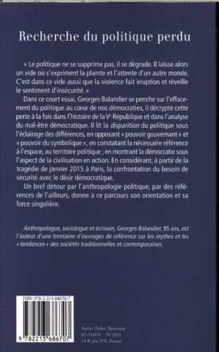 Produktbild: Recherche du politique perdu