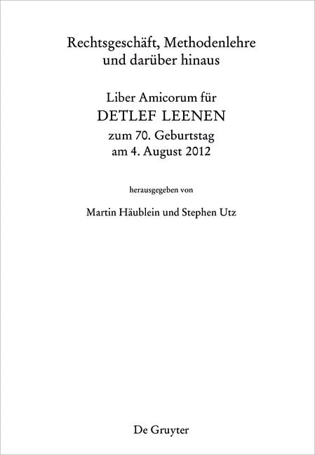 Produktbild: Rechtsgesch&auml;ft, Methodenlehre und dar&uuml;ber hinaus