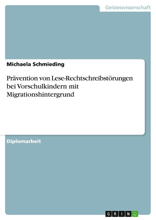 Produktbild: Pr&auml;vention von Lese-Rechtschreibst&ouml;rungen bei Vorschulkindern mit Migrationshintergrund