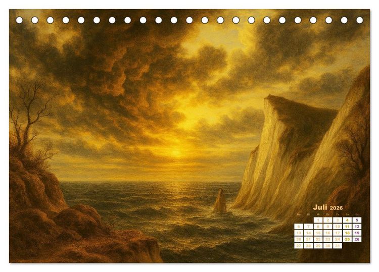 Produktbild: Im Licht der Sehnsucht - Romantische Landschaften (Tischkalender 2026 DIN A5 quer), CALVENDO Monatskalender