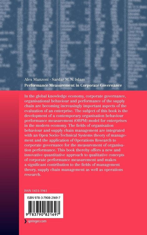 Produktbild: Performance Measurement in Corporate Governance