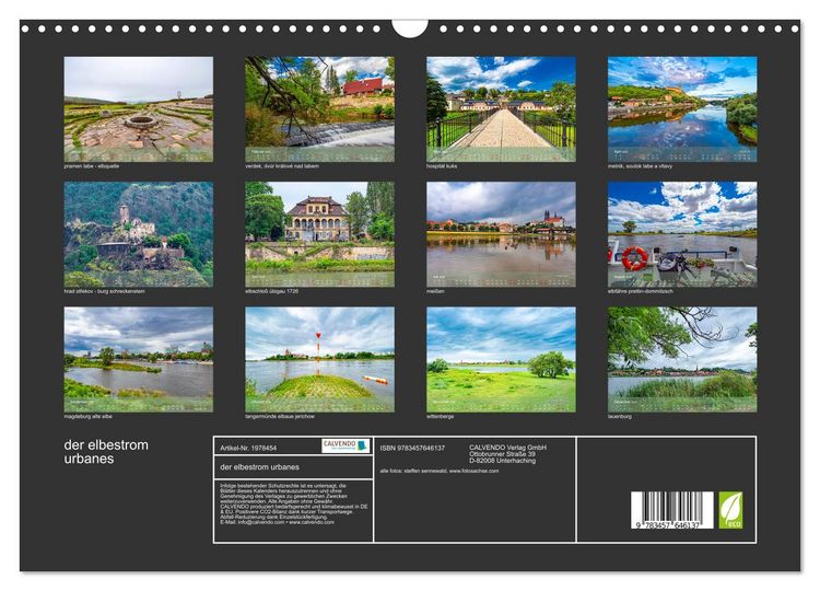 Produktbild: der elbestrom urbanes (Wandkalender 2026 DIN A3 quer), CALVENDO Monatskalender